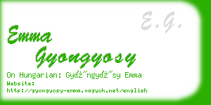 emma gyongyosy business card